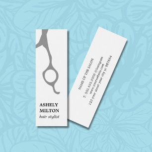 Minimalist Clean Grey Scissors Hair Stylist