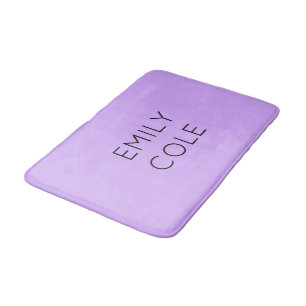 Minimalist clean simple purple bath mat