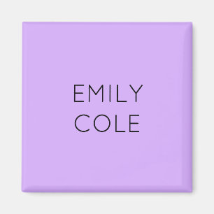 Minimalist clean simple purple  magnet