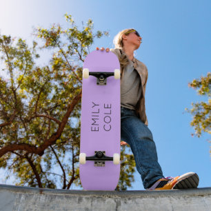 Minimalist clean simple purple  skateboard