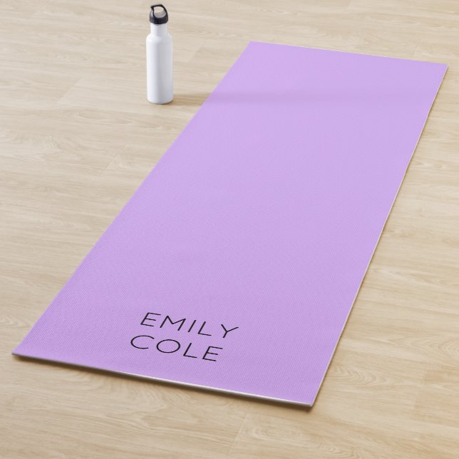 Minimalist clean simple purple  yoga mat (In Situ)