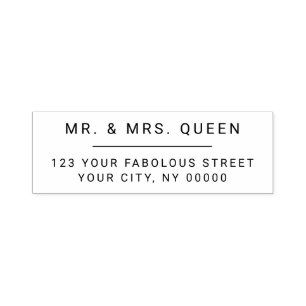 Minimalist Clean Wedding Return Address Self-inking Stamp