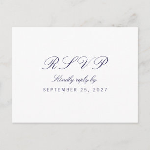 Minimalist Clean White Response RSVP Postcard