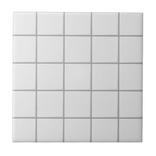 Minimalist Clean White Square Grid Tile