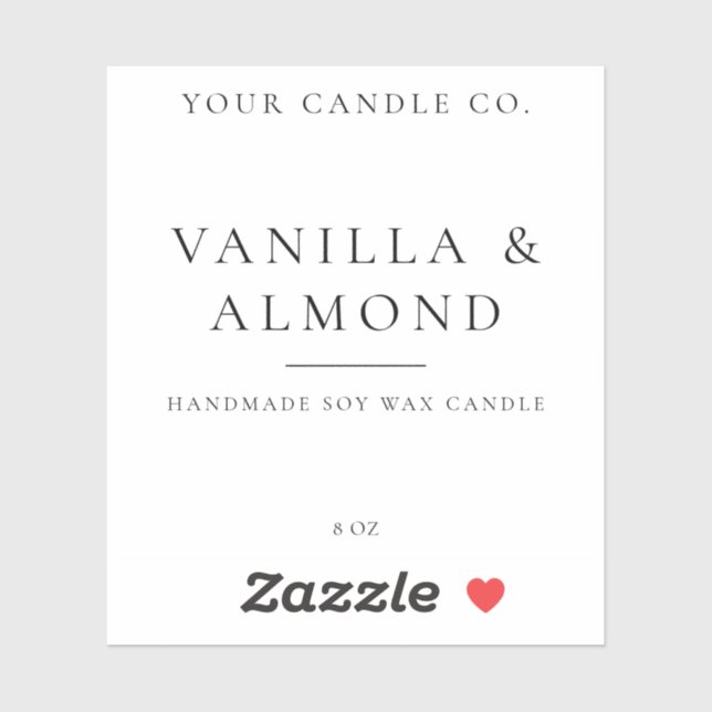 Minimalist Clear Candle Label (Sheet)