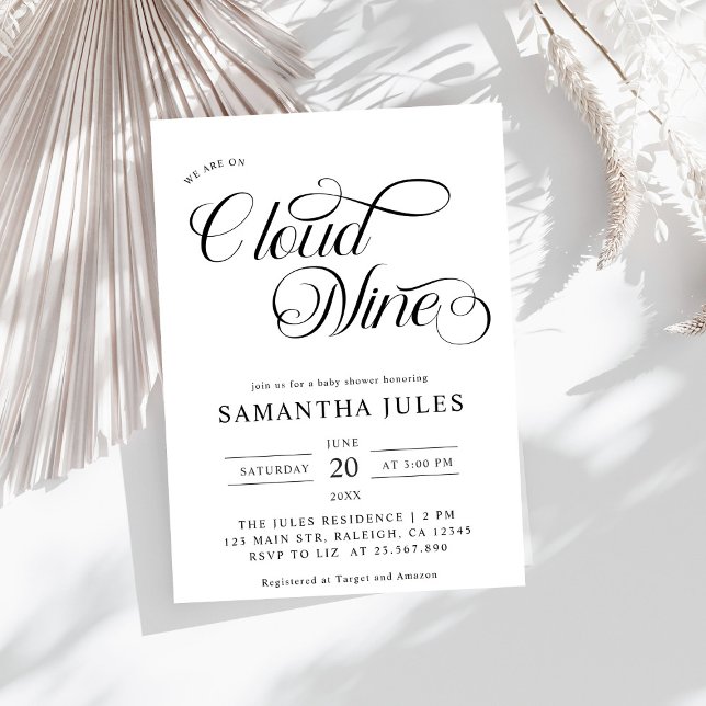 Minimalist Cloud Nine Baby Shower Invitation (Creator Uploaded)