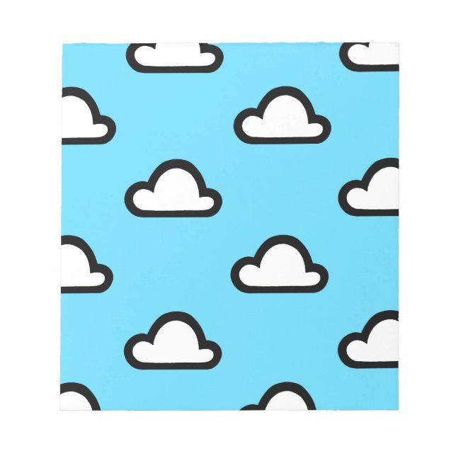 Minimalist Clouds Notepad (Front)