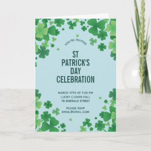 Minimalist Clover Frame Invitation