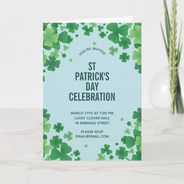 Minimalist Clover Frame Invitation (Front)