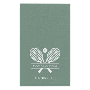 Minimalist Club Name Tennis Team Custom Hand Towel