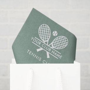 Minimalist Club Name Tennis Team Custom Tissue Paper