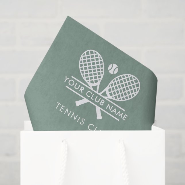 Minimalist Club Name Tennis Team Custom Tissue Paper (Gift Bag)