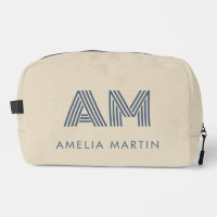 Minimalist Coastal Blue Custom Monogram Sand