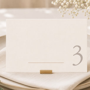 Minimalist Cocoa Brown Wedding Place Card