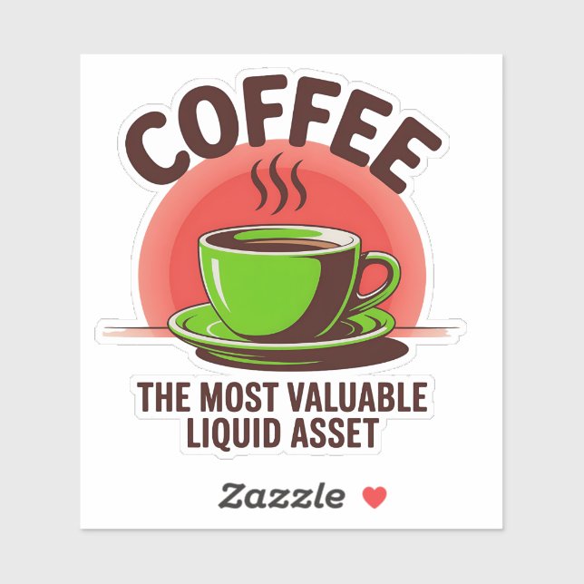 Minimalist Coffee Asset Humour Sticker (Sheet)