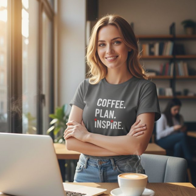 Minimalist Coffee Plan Inspire Shirt (Creator Uploaded)