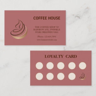Minimalist Coffee Shop Loyalty Card