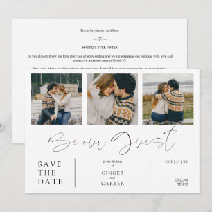 Minimalist Collage Be Our Guest 3 Photos Couple