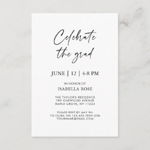 Minimalist College Graduation Fund Gift Registry Enclosure Card