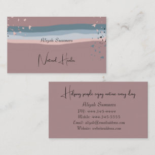 Minimalist Colorful Boho Meditative Business Card