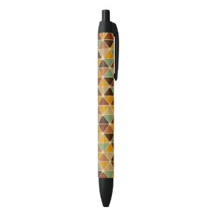 Minimalist Colorful Geometry–Fresh Stylish Pattern Black Ink Pen