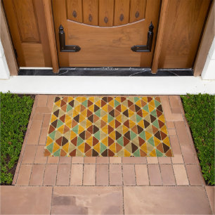 Minimalist Colorful Geometry–Fresh Stylish Pattern Doormat