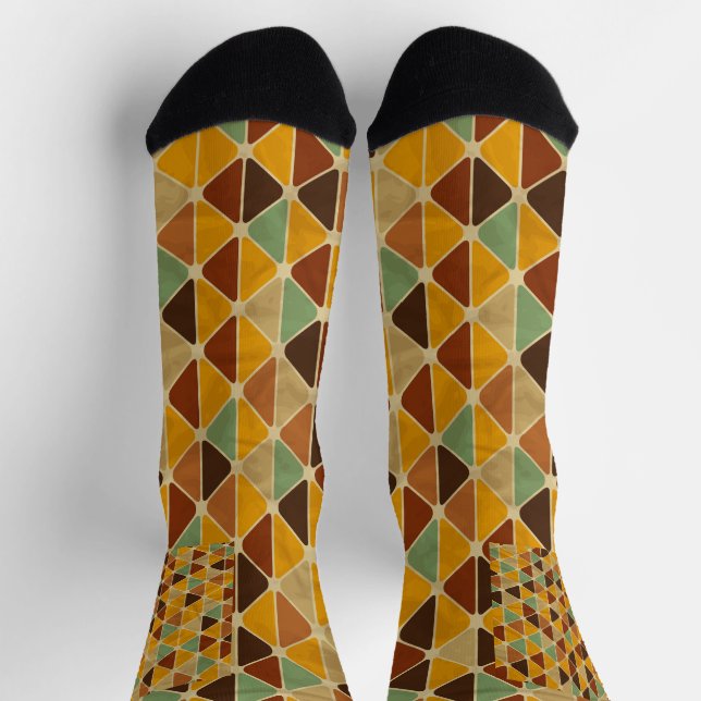 Minimalist Colorful Geometry–Fresh Stylish Pattern Socks (Top)
