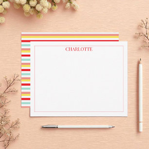 Minimalist Colorful Stripes Classic Chic  Card