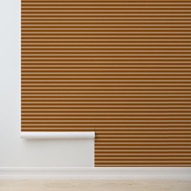 Minimalist Colour Brown Striped  Wallpaper (Application)