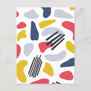 Minimalist colourful abstract holiday postcard