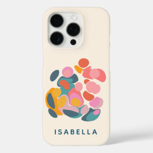 Minimalist Colourful Abstract Shapes Personalised  iPhone 16 Pro Case