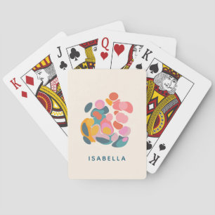 Minimalist Colourful Abstract Shapes Personalised  Playing Cards