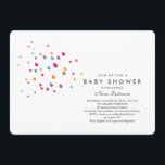 Minimalist Colourful Baby Shower Invitation Rounde<br><div class="desc">Customise this lovely stylish minimalist Baby Shower invitation with rounded corners. Lovely modern clean white design with cute colourful shower drops. Quick and easy customisation,  change all the template information with your own.</div>