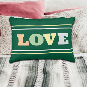 Minimalist Colourful Bold Letters "Love" Decorative Cushion