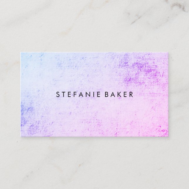 Minimalist Colourful Grunge Business Card (Front)