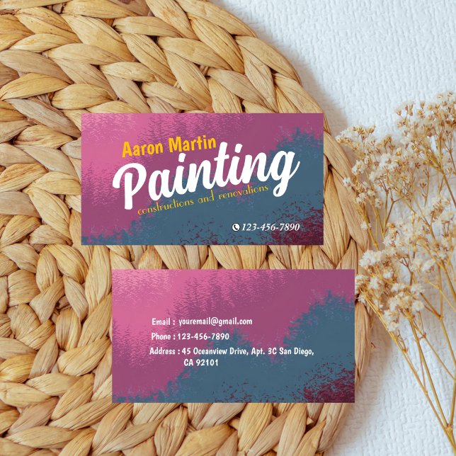 Minimalist Colourful Painting  Business Card (Creator Uploaded)