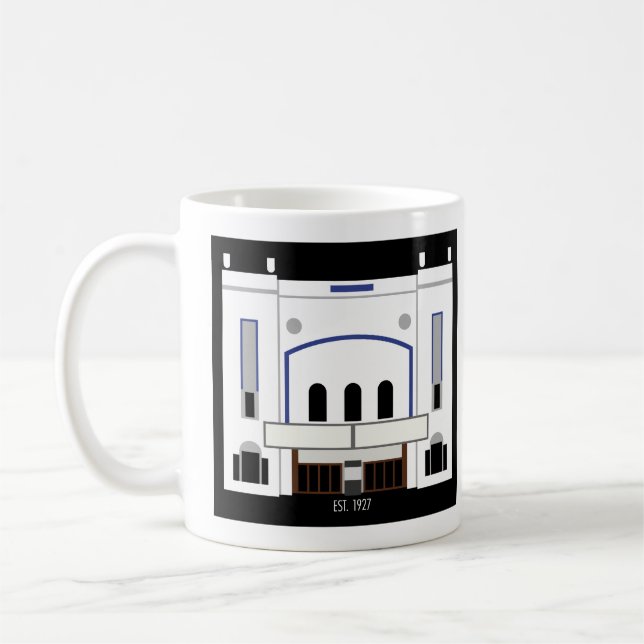 Minimalist Columbia Theatre Coffee Mug (Left)