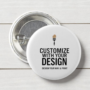 Minimalist Company Branded Custom Personalised  3 Cm Round Badge