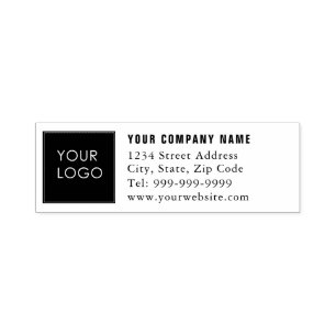 Minimalist Company Business Logo Return Address Self-inking Stamp