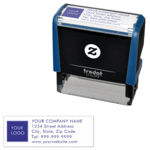 Minimalist Company Business Logo Return Address   Self-inking Stamp
