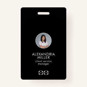 Minimalist Company Employee QR Code Badge ID Badge