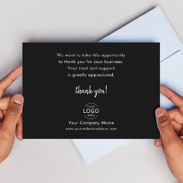 Minimalist Company Logo Business Thank You Card