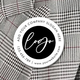 Minimalist Company Logo Corporate Promotional Gift 6 Cm Round Badge