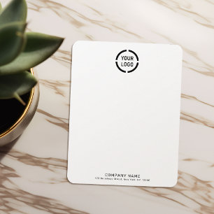 Minimalist company logo personalised Stationery Card