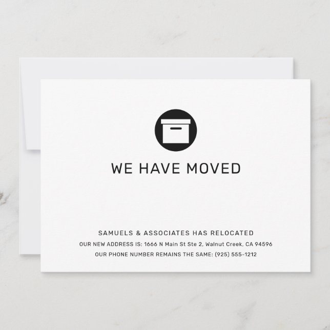 Minimalist Company Moving Announcement (Front)
