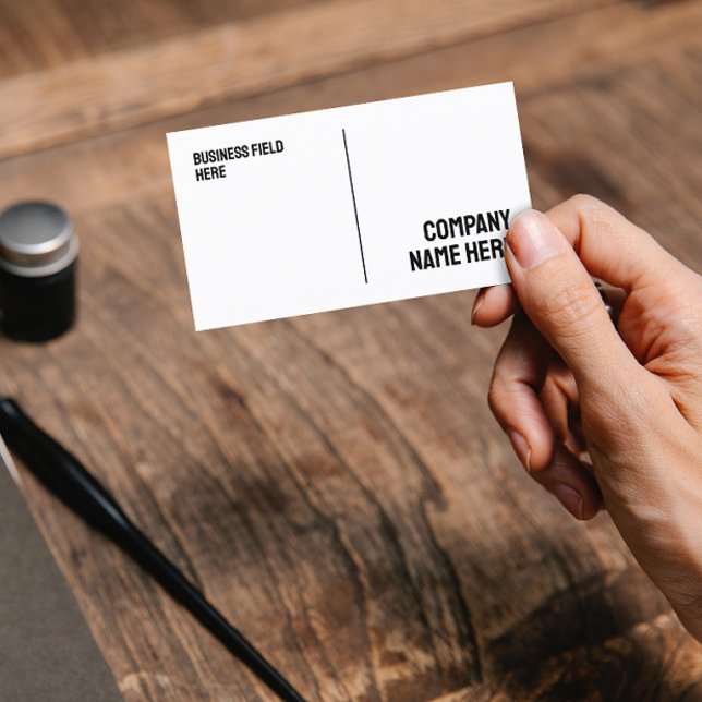 Minimalist Company Name on White Business Card (Creator Uploaded)