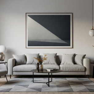 Minimalist Concrete Wall Light and Shadow Photogra Canvas Print