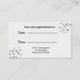 Minimalist Confetti Dots Specialist Appointment Card