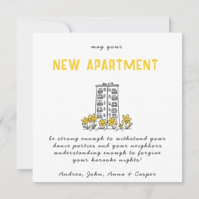 MINIMALIST  Congrats On Your New Apartment Holiday Card (Front)