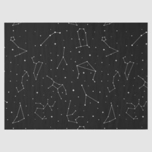 Minimalist Constellation Pattern in Black & White Tissue Paper
